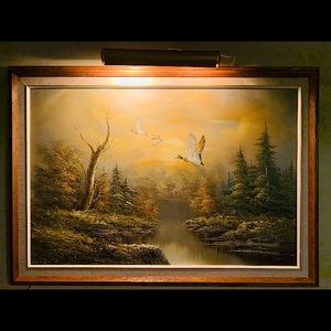 Vintage Nature Canvas with Light